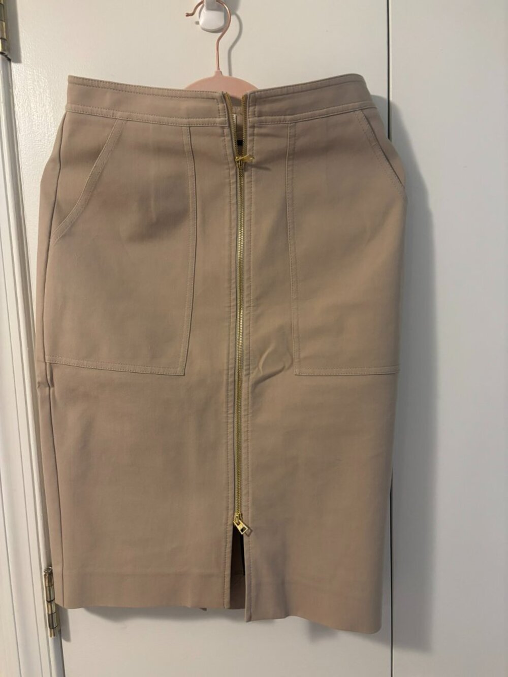 ## ✨ Diane von Furstenberg Tan Front-Zip Pencil Skirt ✨ - Picture 5 of 5